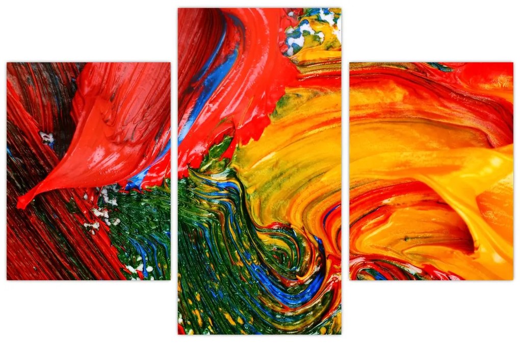 Tablou - Abstractizare albăstrire cu o perie (90x60 cm)