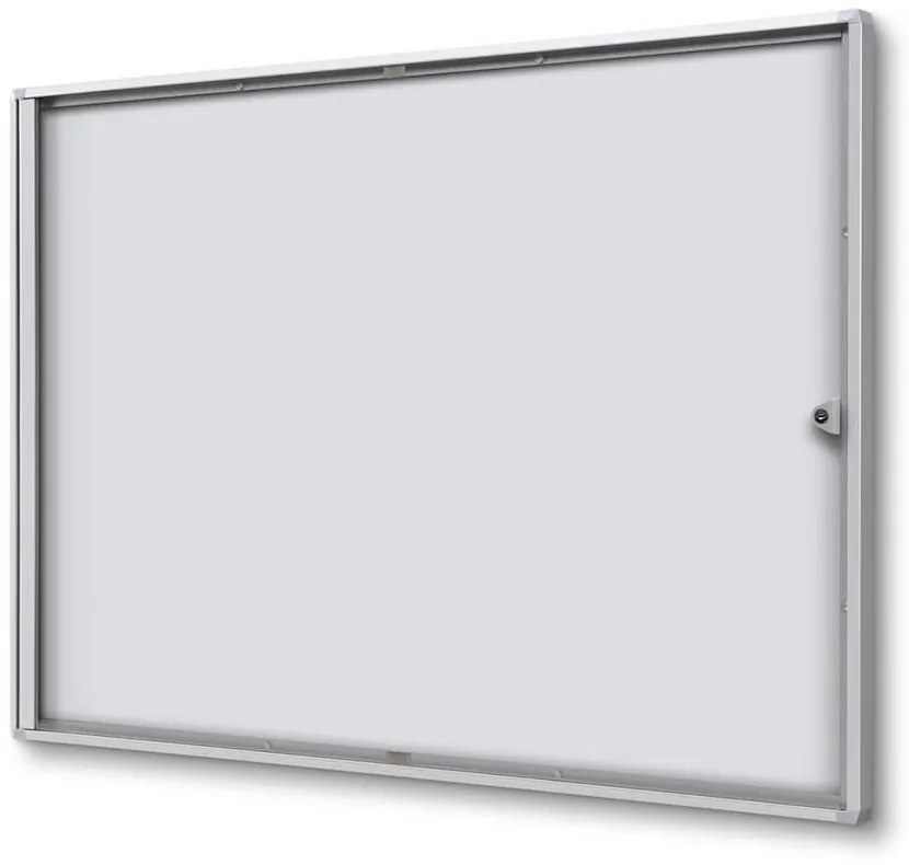 Vitrina informații interioare Economy 8 x A4 - spate din tablă, aluminiu