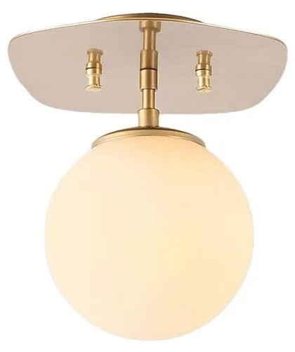 Plafonieră aurie cu abajur din sticlă 20x25 cm Well – Opviq lights