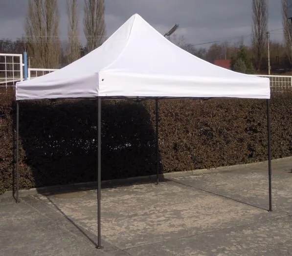 Cort de grădină foarfecă DELUXE+pereți laterali - 3x3m alb