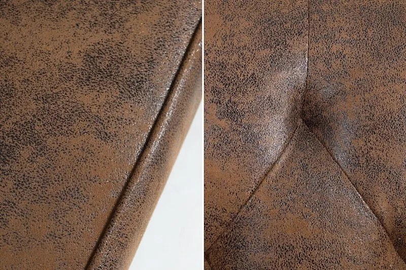 Canapea extensibila design Chesterfield, Maison Belle Affaire 220cm, maro antic