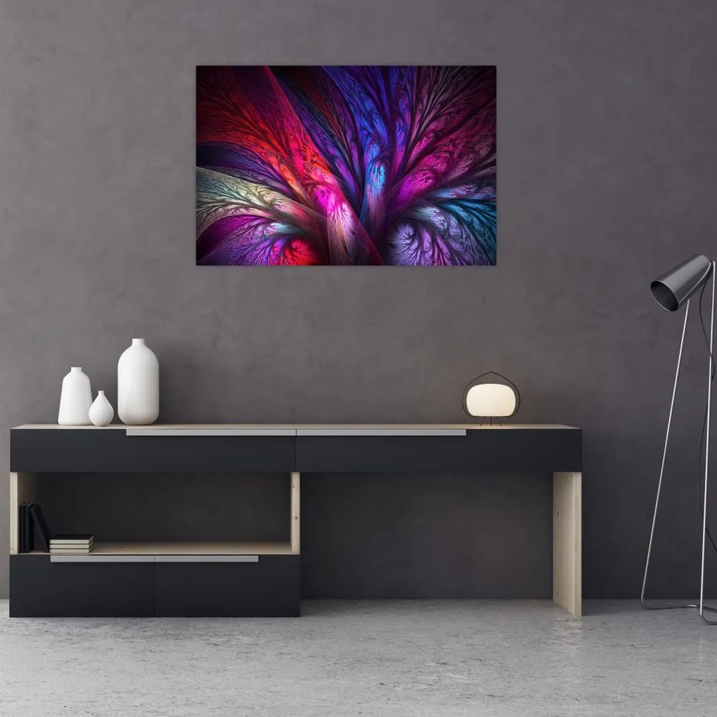 Tabloul abstract cu copacul (90x60 cm)