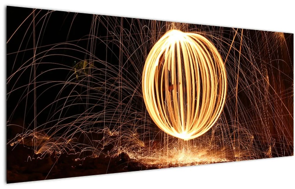 Tablou cu bilă iluminată (120x50 cm)