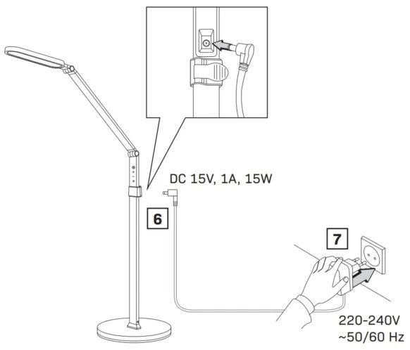 Lampadar LED tactil dimabil FERRARA LED/13W/230V 3000/4000/6000K alb