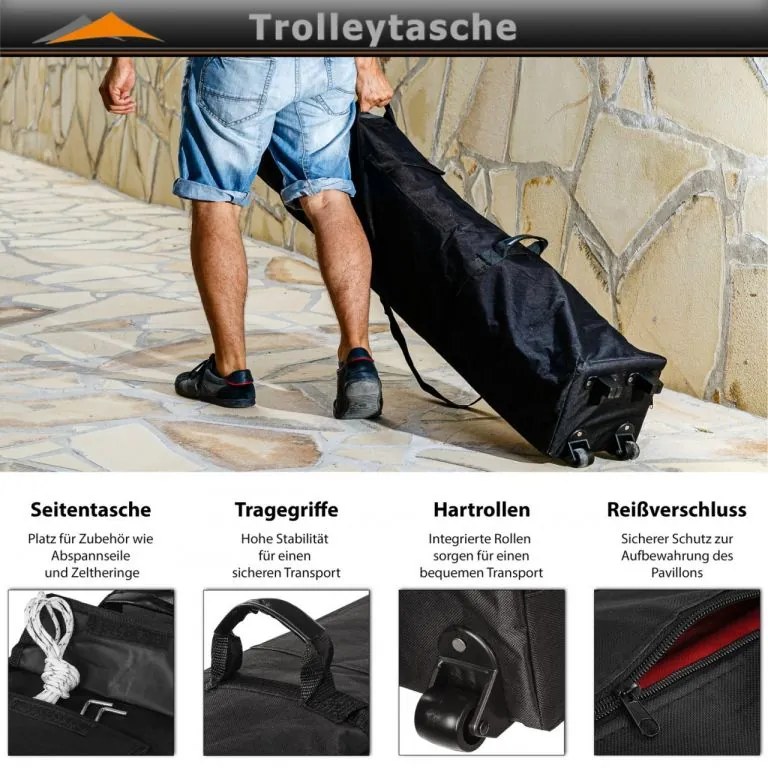 INSTENT PRO Cort de grădină  3 x 3 m, negru, 4 laturi