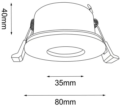 Brosline 3026 - Corp de iluminat încastrat CHITO 1xGU10/10W/230V negru