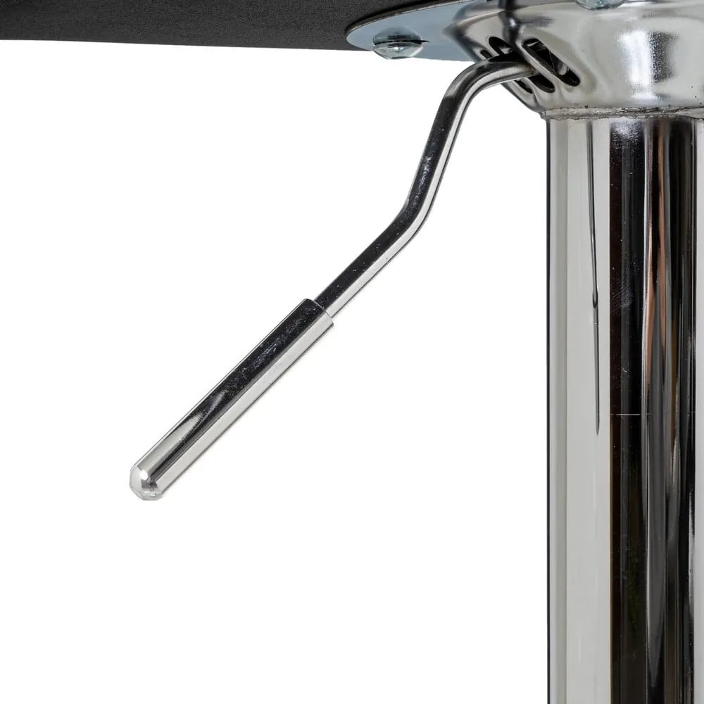 Set de scaune de bar negru cu înălțime ajustabilă 2 buc. tapițat (înălțime șezut 63 cm) – Casa Selección