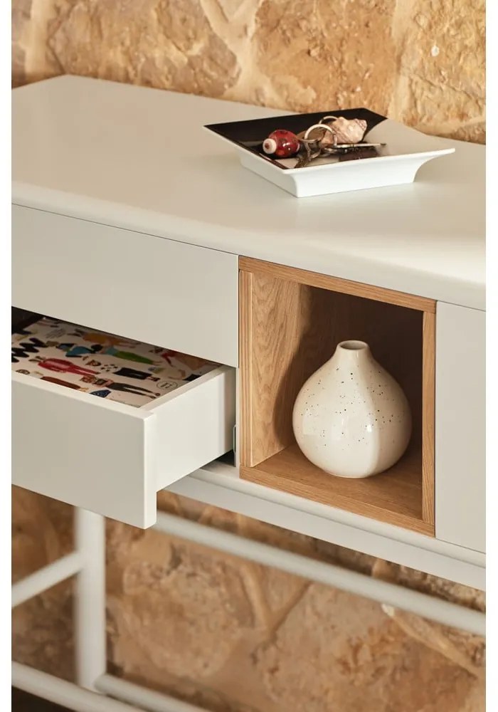 Masă consolă crem 35x120 cm Corvo – Teulat