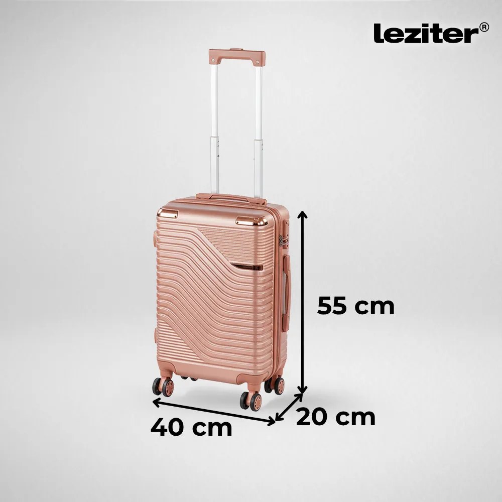 TraveLux Urban XIX set valiză rulantă aur roz
