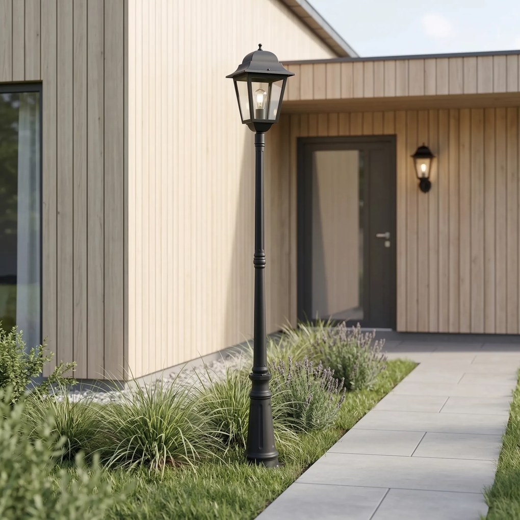 Felinar clasic de exterior negru 220cm IP44 - Big