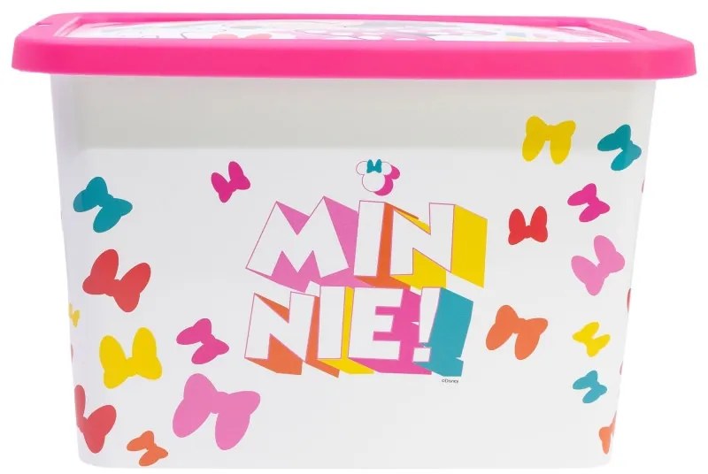 Disney Minnie Edgy Bows cutie de depozitare din plastic 7 L