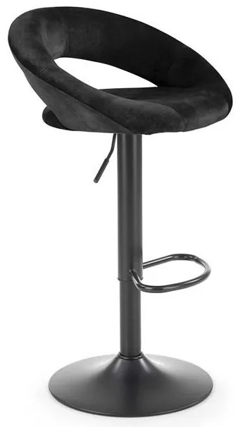Scaun de bar H102 velvet negru