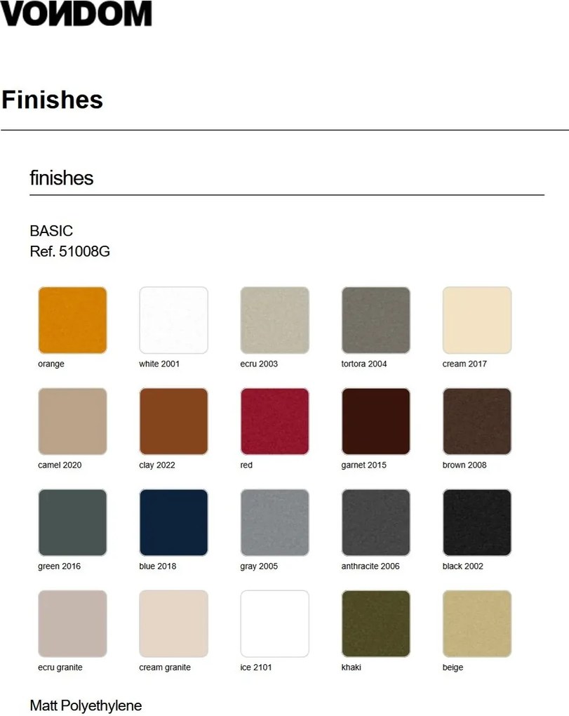 Masa dining de exterior / interior design ultra-modern premium 180x94cm VERTEX 51008 VONDOM