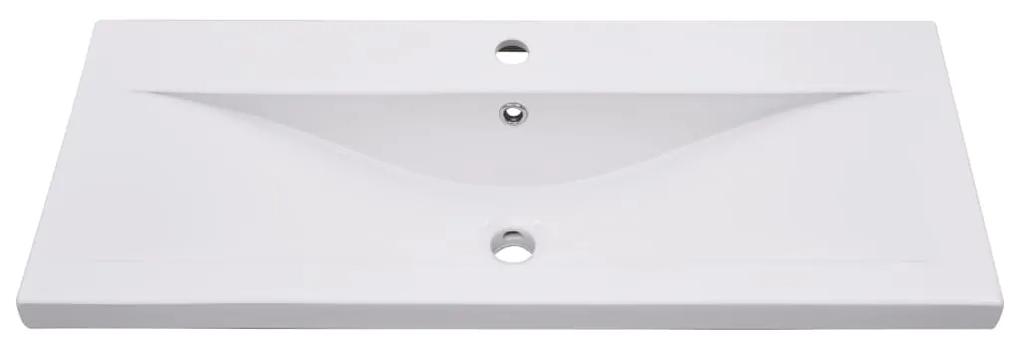 Dulap cu chiuveta incorporata, alb, PAL Alb, 90 x 38.5 x 45 cm, fara oglinda