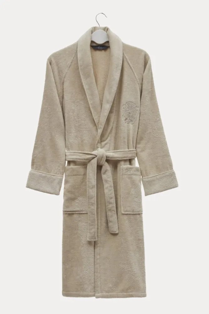 Halat unisex din modal DELUXE Gri deschis / Light Grey S