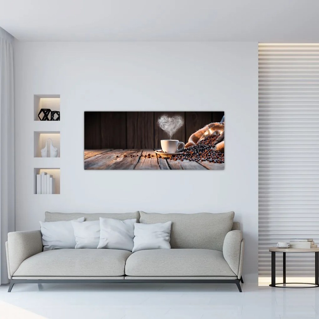 Tablou - Timp pentru cafea (120x50 cm)
