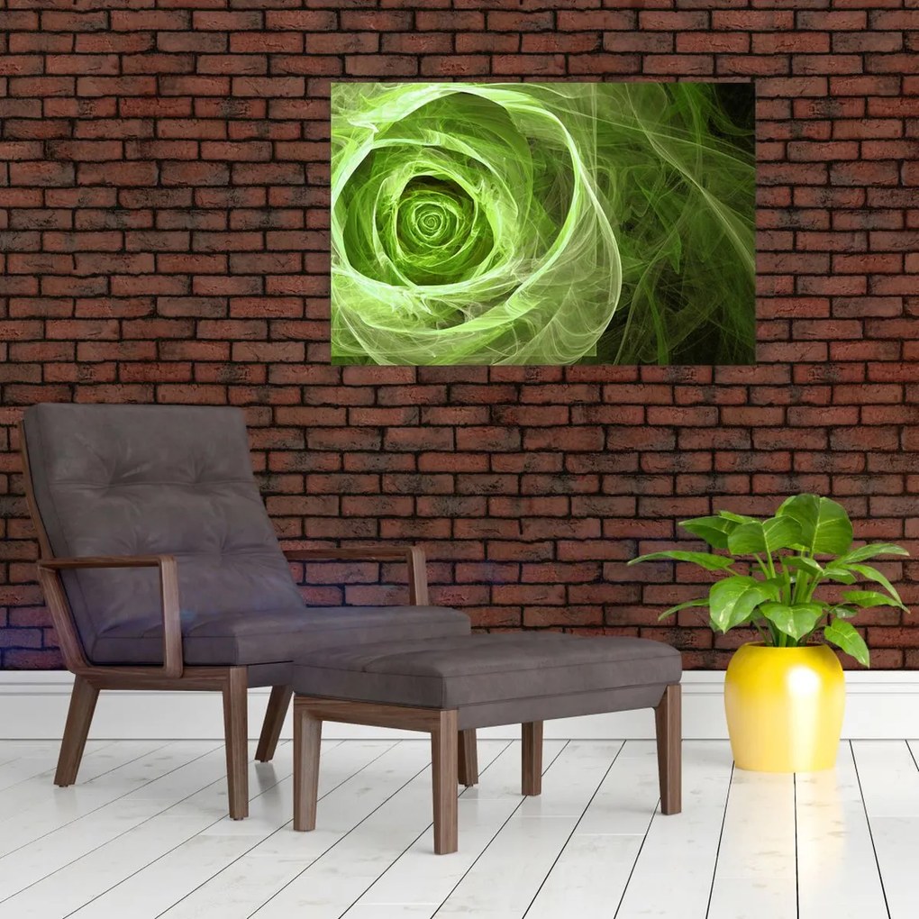 Tablou - Abstract Rose Green (90x60 cm)