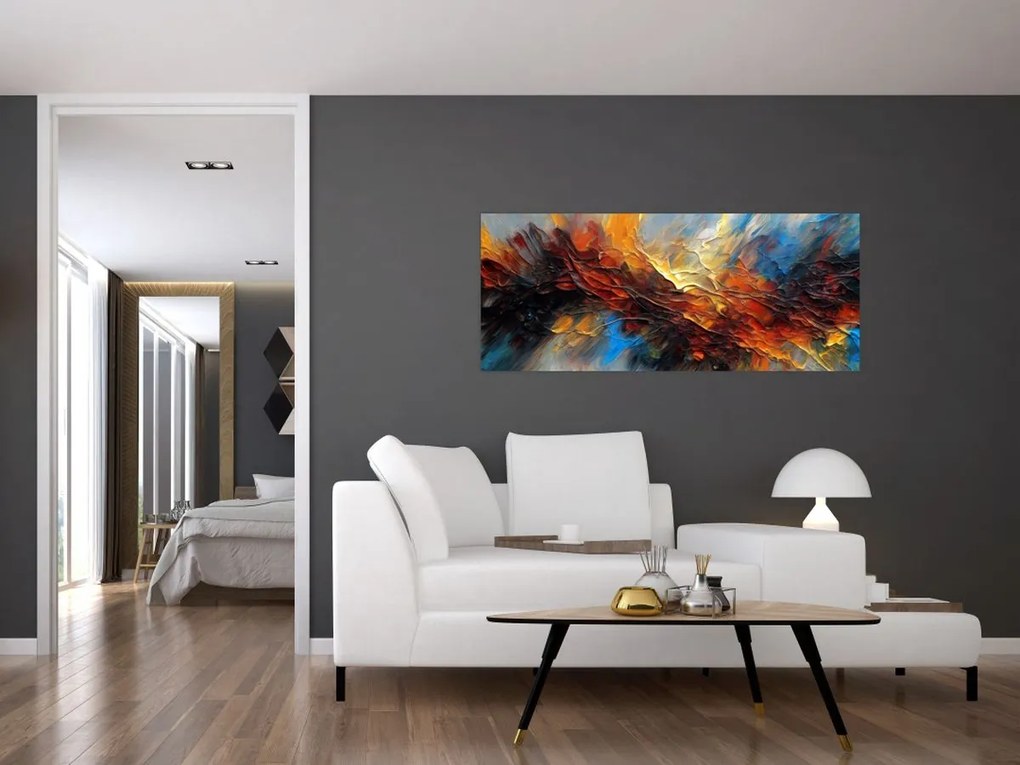 Tablou - Textura culorii (120x50 cm)