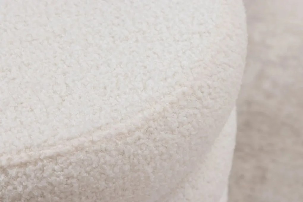 Taburete cu spatiu de depozitare, VOGUE 40cm boucle alb
