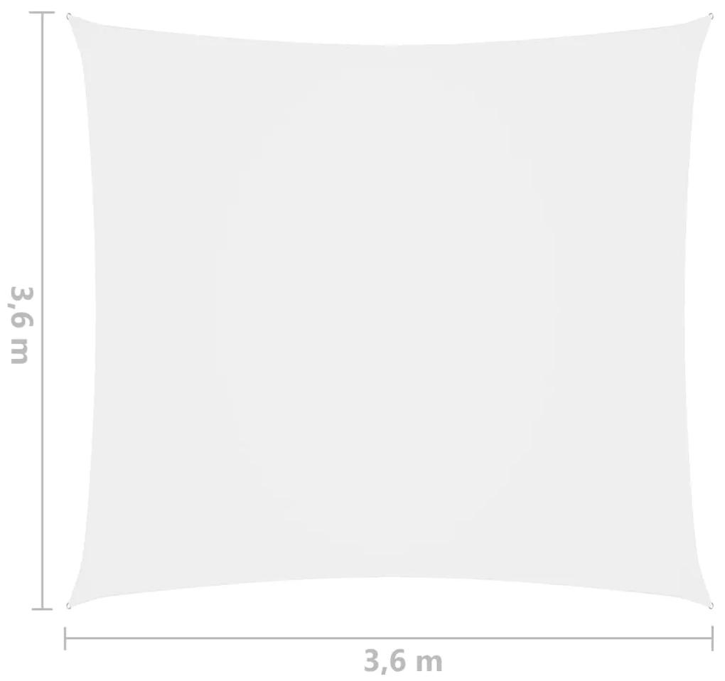 Panza parasolar, alb, 3,6x3,6 m, tesatura oxford, patrat Alb, 3.6 x 3.6 m