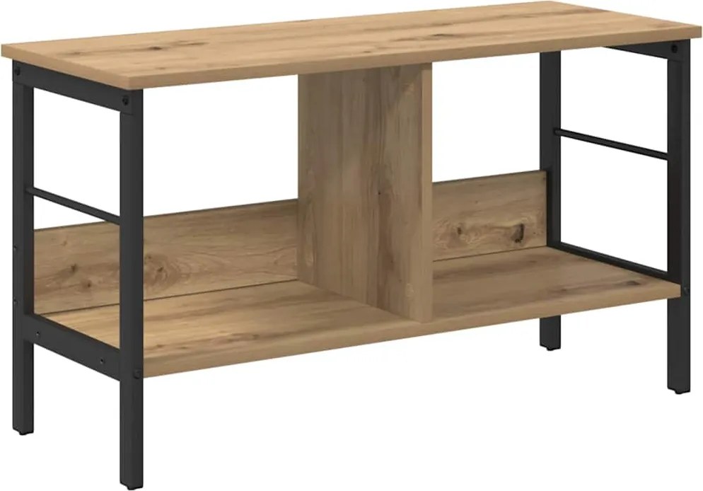 vidaXL Raft pentru cărți Stejar Artizanal 82 x 32 x 47 cm