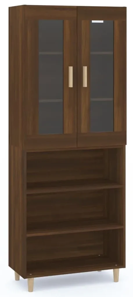 3114947 vidaXL Dulap înalt, stejar maro, 69,5x34x180 cm, lemn prelucrat