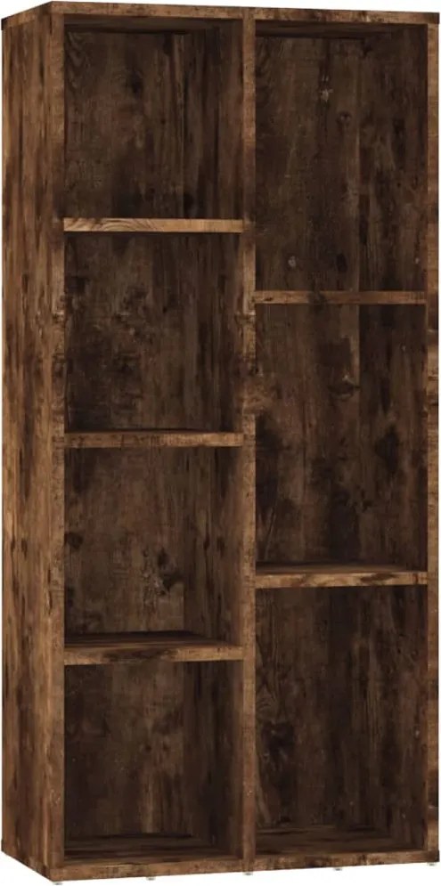 vidaXL Bibliotecă, stejar fumuriu, 50x25x106 cm