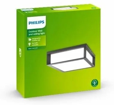 Plafonieră pentru exterior Philips 17184/93/16 Skies 2x E27 42 W  IP44, antracit