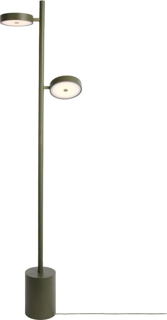 Lampadar LED din lemn de frasin verde Okinawa