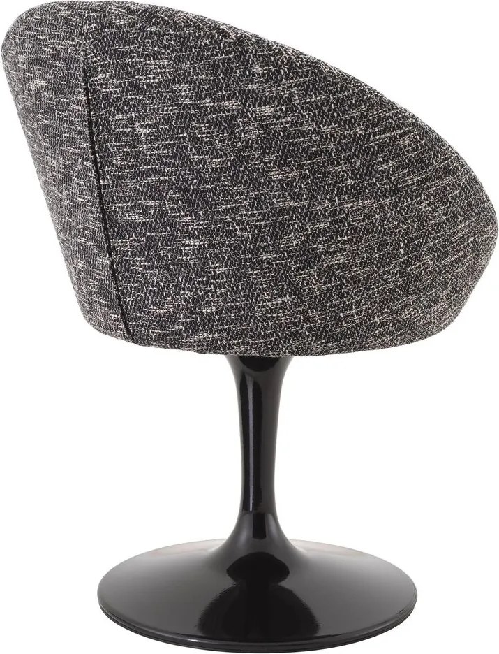 Scaun pivotant design elegant LUX O'Neill, cambon negru 115387 HZ