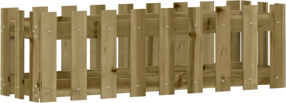 vidaXL Pat înălțat grădină design gard 100x30x30 cm lemn impregnat pin
