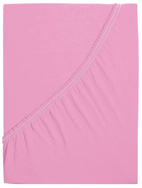 Cearșaf de pat 4Home jersey Ideal roz, 180 x 200 cm