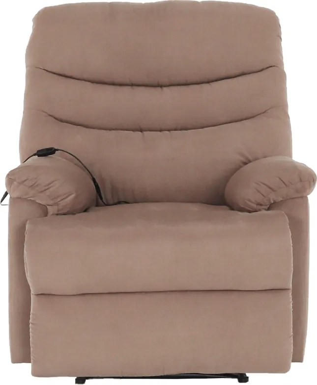 Fotoliu de masaj, reglabil, material textil grej TAUPE, LAMBERT