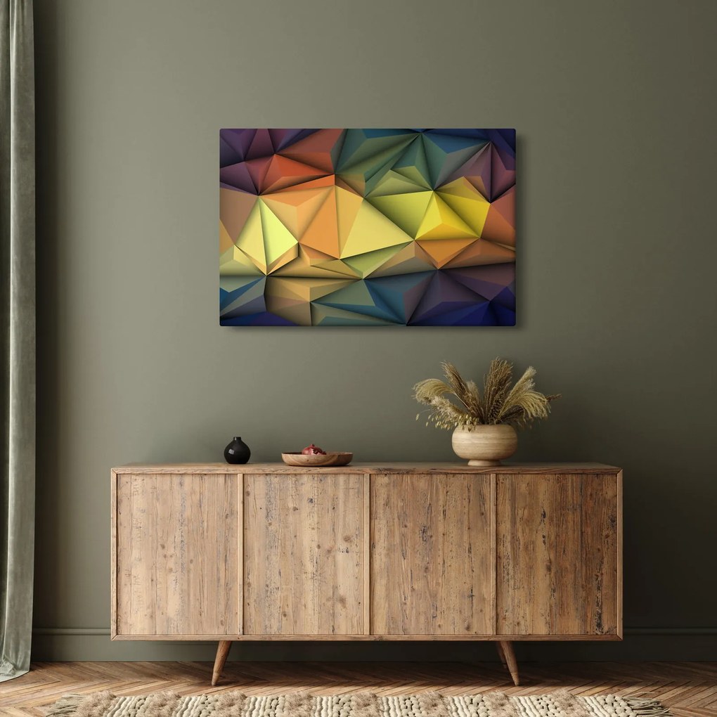 Tablou - Abstracție 3D poligonală (90x60 cm)
