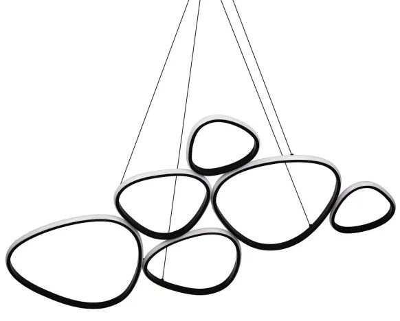 Lustră pe cablu LED PETRA LED/58W/230V 4000K neagră