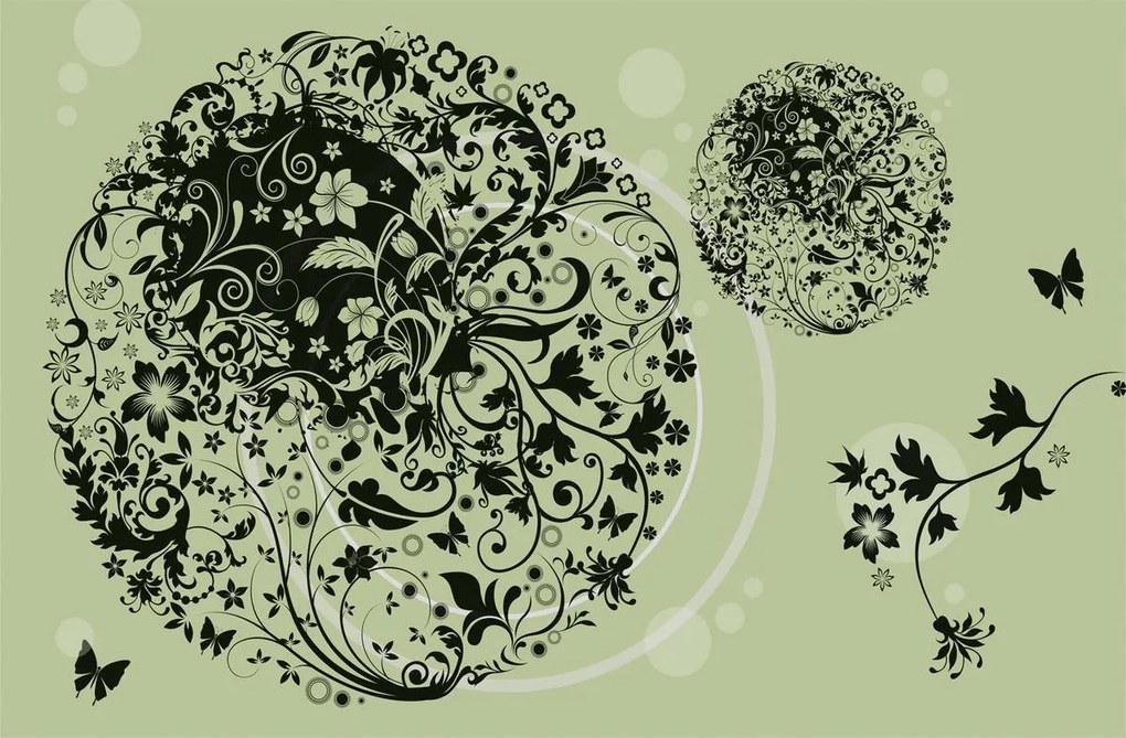 Fototapet - Arta florală - abstract (254x184 cm)