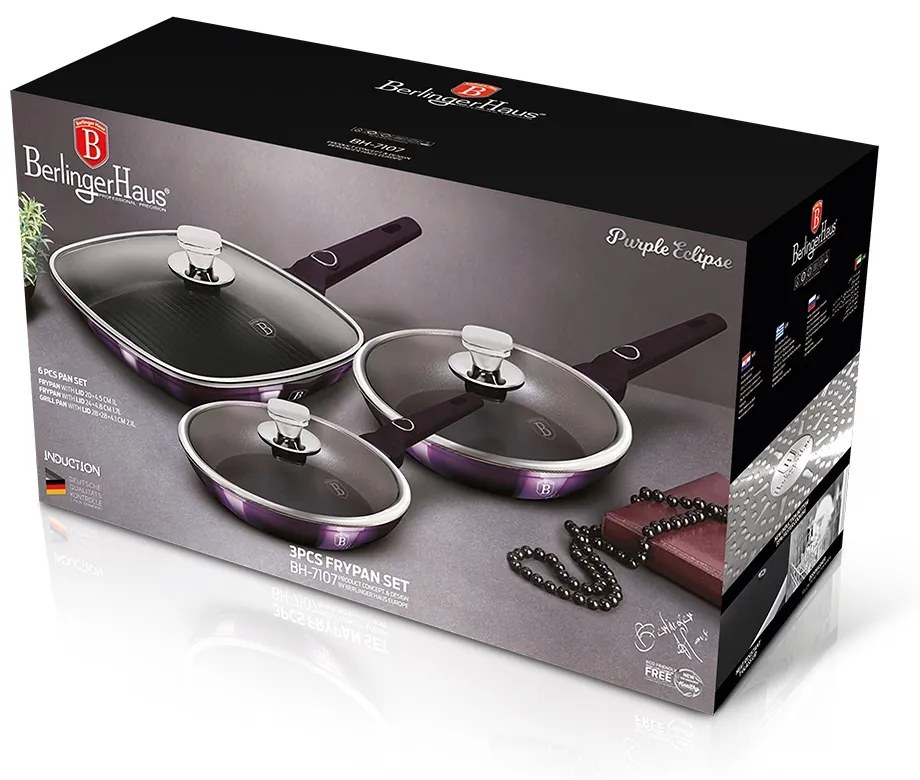 Set de tigai din 6 piese Berlinger Haus BH 7107 Purple Eclipse Collection