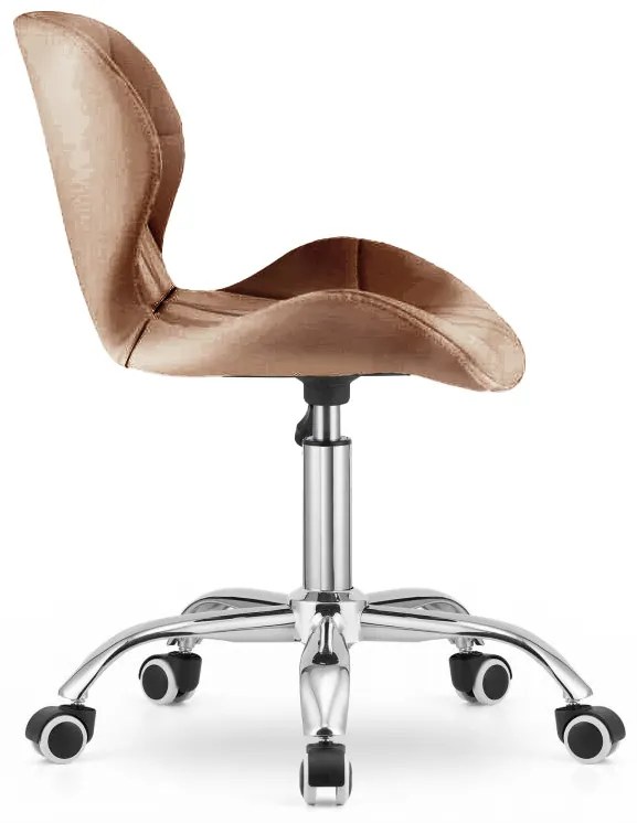Scaun de birou AVOLA VELVET maro deschis