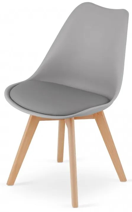 Set de sufragerie 1 + 4, masa ADRIA 120x80cm alb + scaun BALI MARK gri