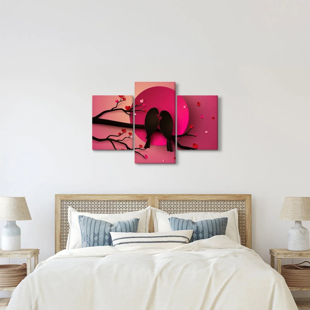 Tablou - Păsări îndrăgostite (90x60 cm)