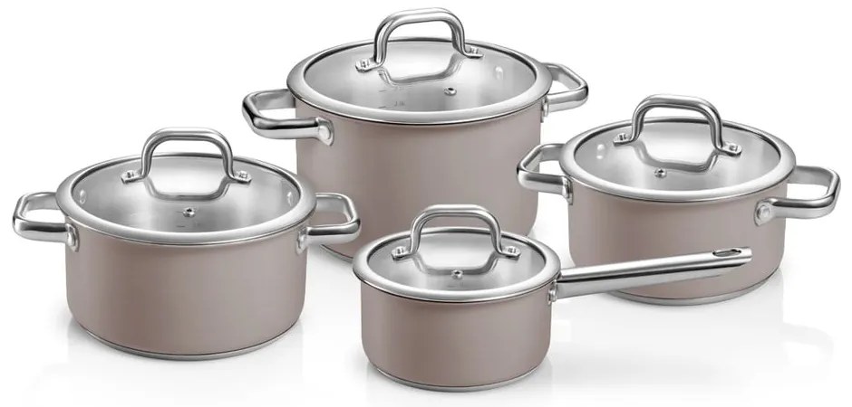 Set de vase pentru gătit 8 buc. din oțel inoxidabil Delight – Tescoma