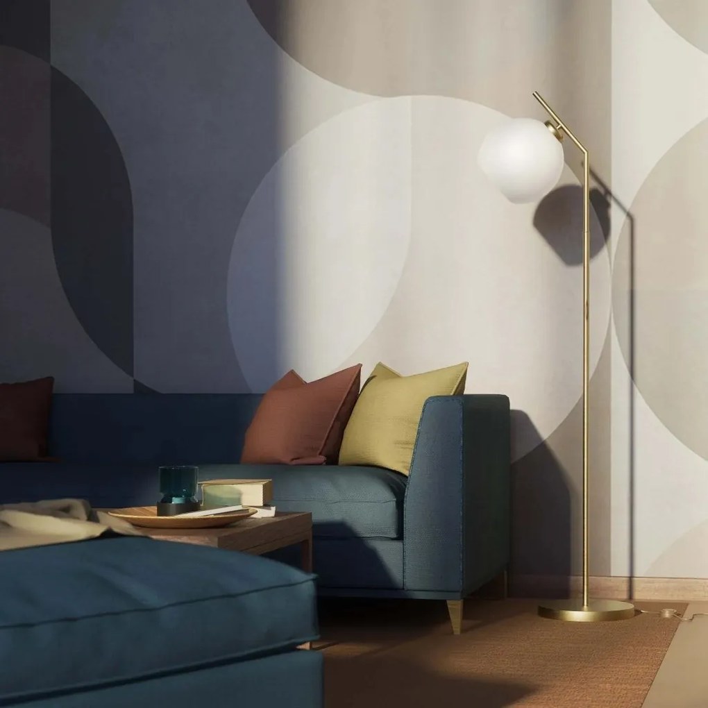 Lampa de podea din alama stil modern Art Deco Spheres