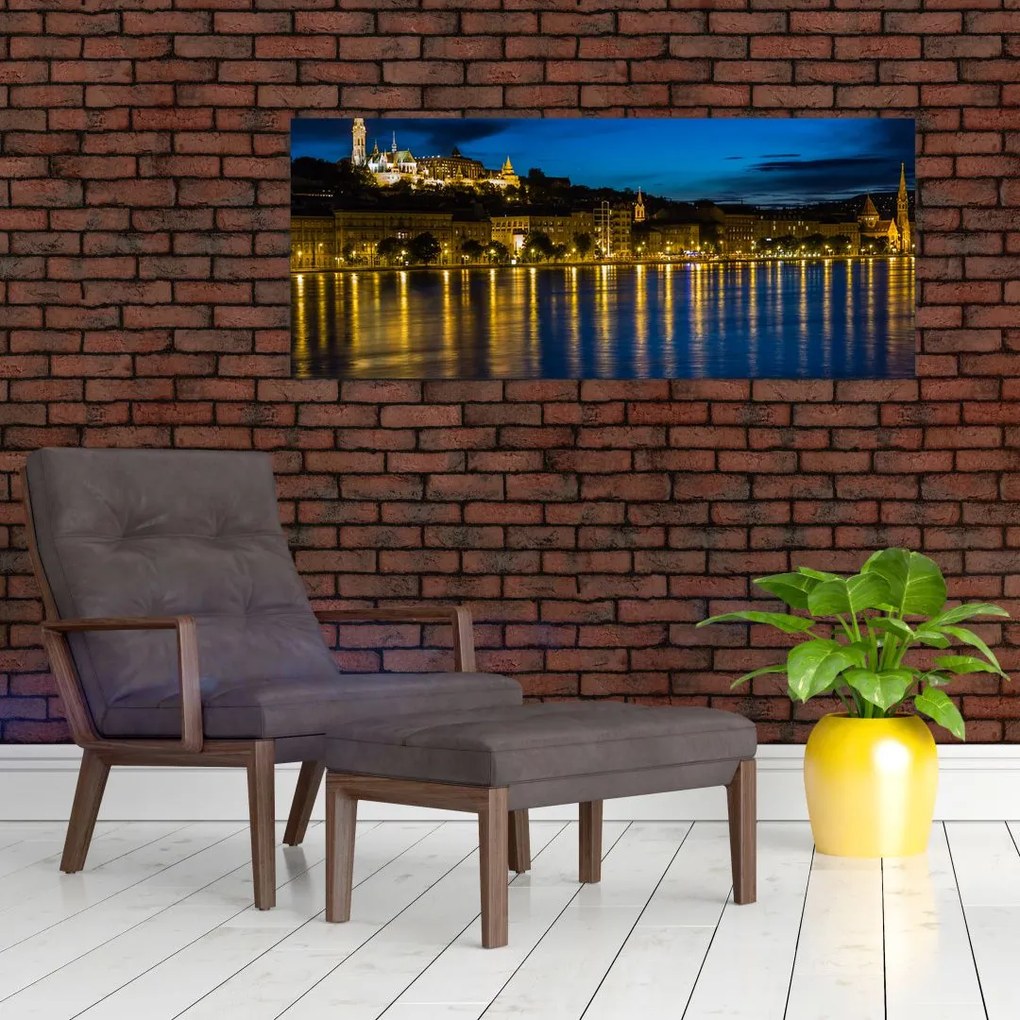 Tablou orașului nocturn (120x50 cm)