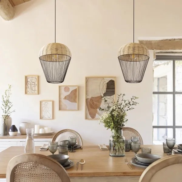 Lustră pe cablu Atmosphera ANEA 1xE27/40W/230V ratan