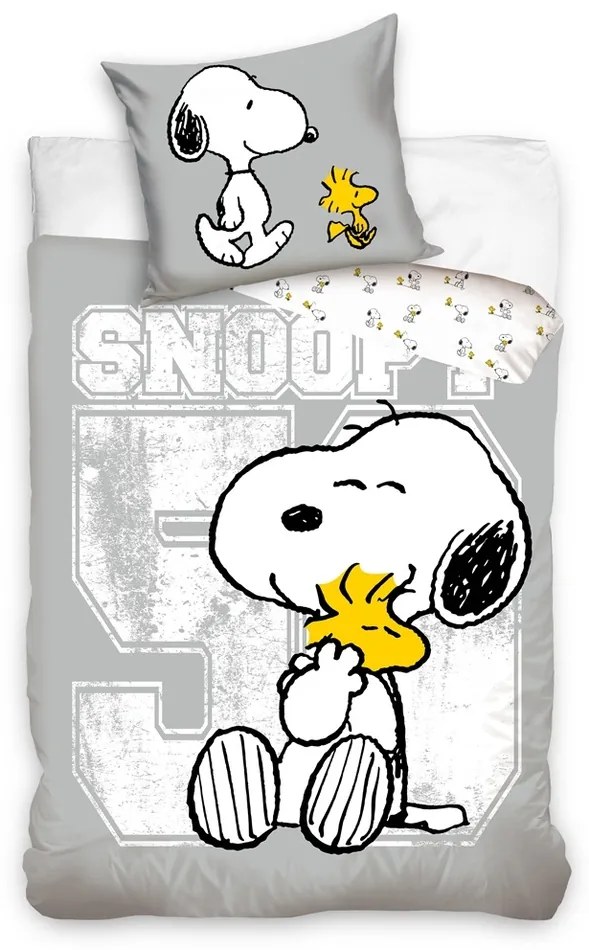 Lenjerie de pat pentru copii Snoopy și Woodstock, 140 x 200, 70 x 90 cm