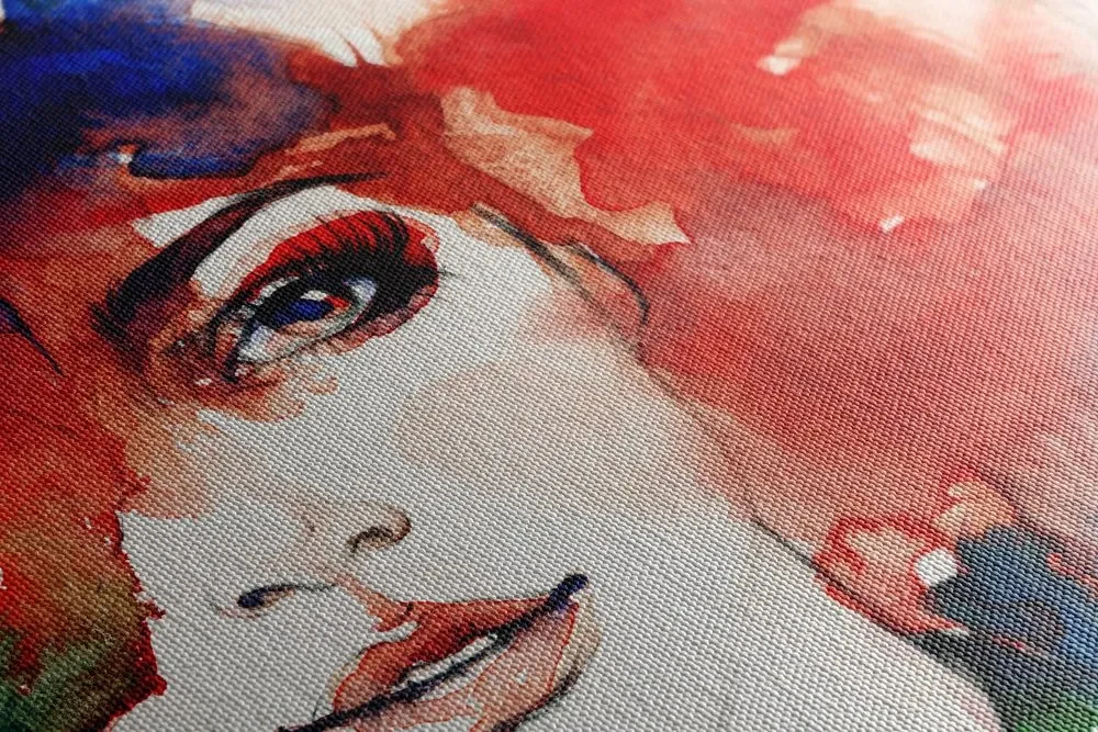 Tablou abstract portret al unei femei