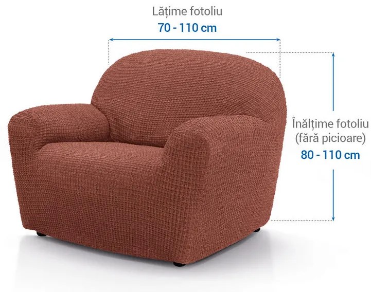 Huse super elastice RUBINIA cărămizii fotoliu (l. 70 - 110 cm)