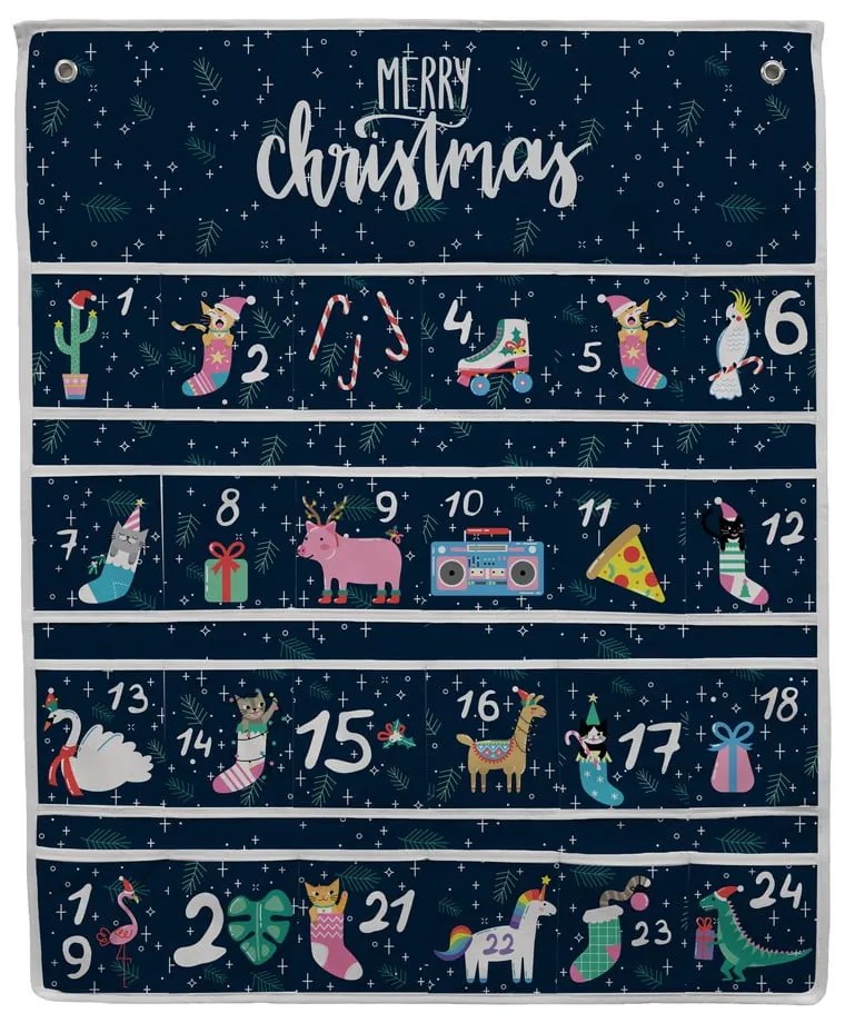 Calendar advent din bumbac Butter Kings Santa Dinosaur