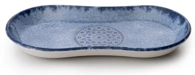 Set veselă 27 piese, porțelan, albastru