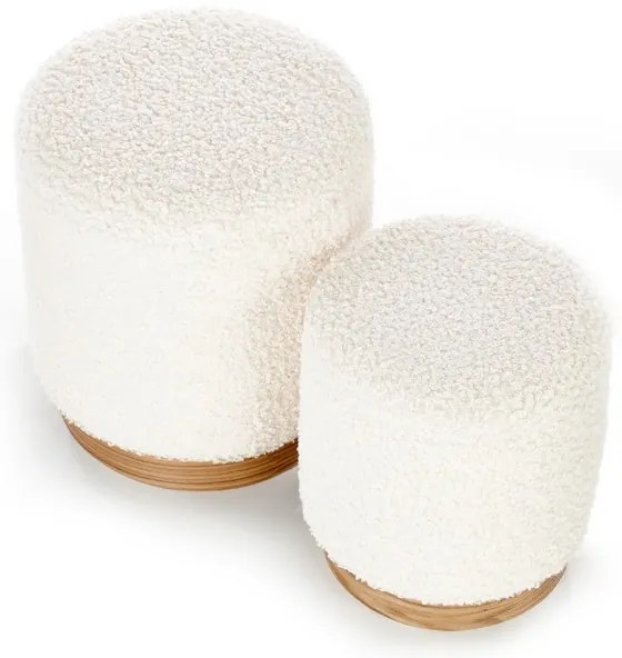 Scaun Cancun, crem / lemn natural